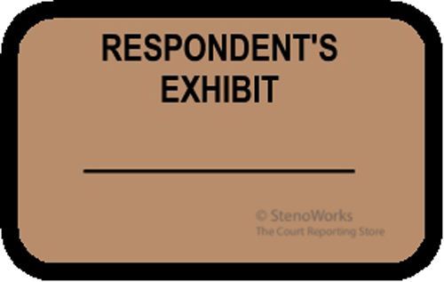 RESPONDENT&#039;S EXHIBIT Labels Stickers Light Brown   492 per pack