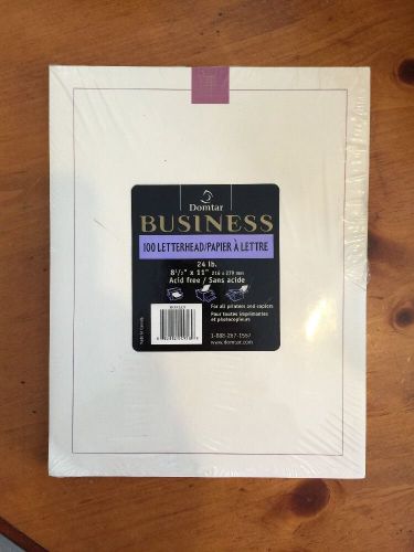 Domtar Business 100 Letterhead, 8.5&#034; X 11&#034;, Acid Free