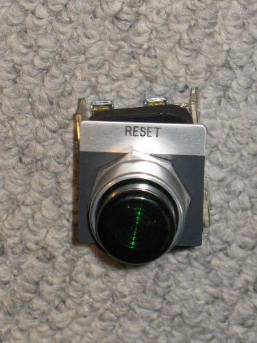 Allen-Bradley 800T-QBH10 Green Illuminated P.B Pushbutton with Reset Legend, 120