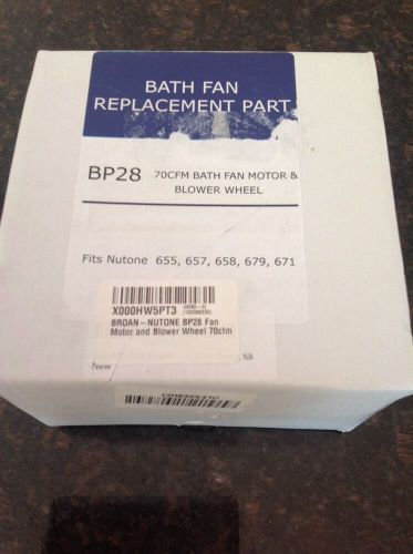 BP28 Broan Nautilus Vent Fan Motor for 70 CFM Models 655 657 658 679 671 671a