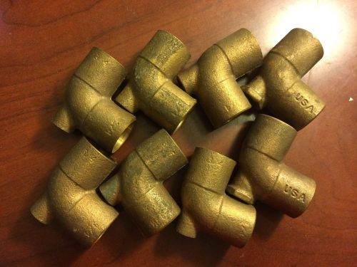 LOT OF 8)   3/4&#034;C x 1/8&#034; FIP x 3/4&#034;C Cast Brass Baseboard Tee