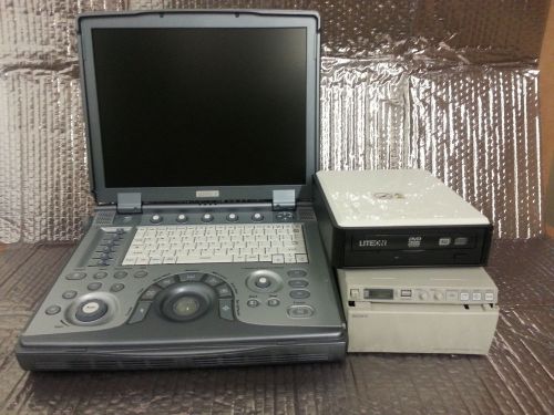 GE LOGIQ E ULTRASOUND W/8L-RS TRANDUCER/DICOM/FULLY LOADED SHARED SERVICES/160GB