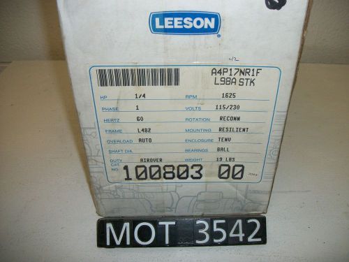 NEW Leeson .25 HP 100803.00 L48Z Frame Single Phase Motor (MOT3542)