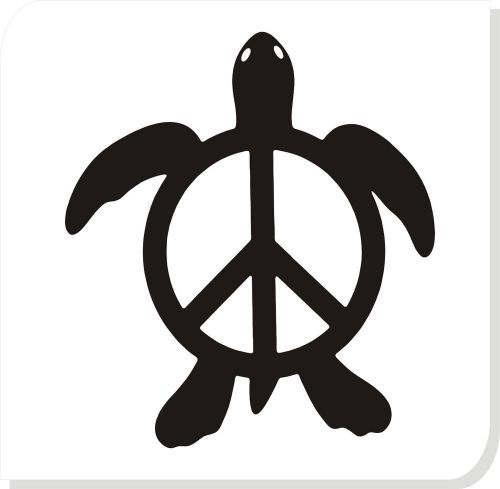peace &amp; yin yang turtle car vinyl sticker decals truck window bumper decor  #09