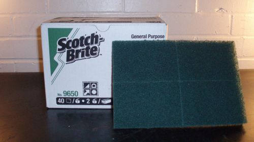 SCOTCH BRITE, 9650, General Purpose Scrub Pad, 3&#034; x 4.5&#034;, Qty. 40 Pads, /KU1/