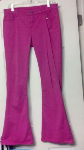 Victoria&#039;s secret &#039;kitten flare&#039; pink flare pants 10 london jeans, khakis for sale