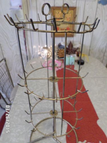 Vintage Jewelry Display Metal Carousel 47 Hooks