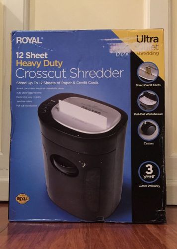 Royal / Heavy Duty - 12 Sheet - Crosscut Paper Document Shredder / 1212X - Quiet