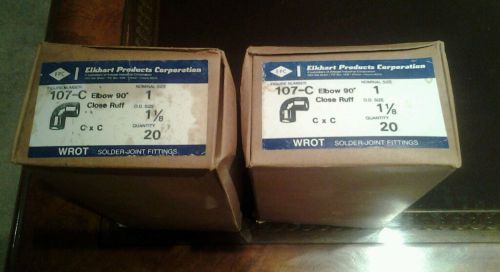 40 copper elkhart 107 - c sz 1 o.d. sz 1 1/8 solder - joint fittings for sale