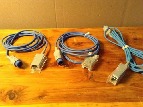 PHILIPS AGILENT H-P PULSE OXIMETER TRUNK CABLES M1900B QUANTITY 3 GREAT CONDITIO