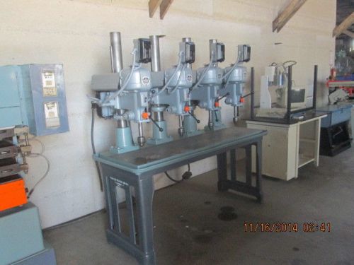 WALKER TURNER HEAVY DUTY GANG OF 4 MULTI HEAD DRILL PRESS