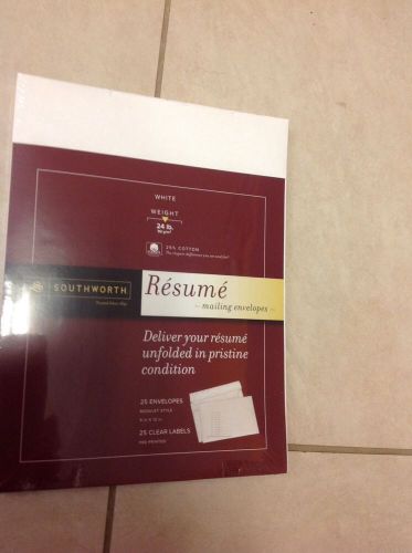 Southworth Resume Mailing Envelopes NIP