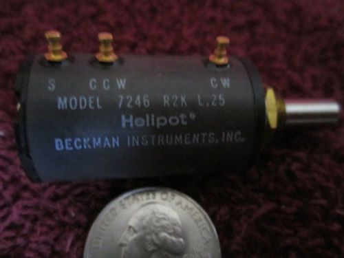 HELIPOT/BECKMAN 7246 PRECISION POTENTIOMETER R2K, 10-TURNS 2 WATT