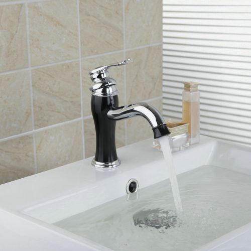 2015 Contemporary Design Bathroom Sink Faucet  Brass Black Painting Vessel Tap