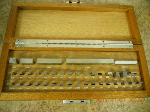 brown and sharpe gage block set 598-36-14 steel rectangular