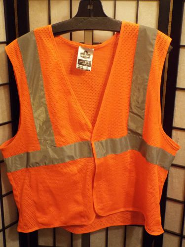 Men&#039;s women&#039;s glowear high visibility orange gray safety vest 8210hl s/m for sale