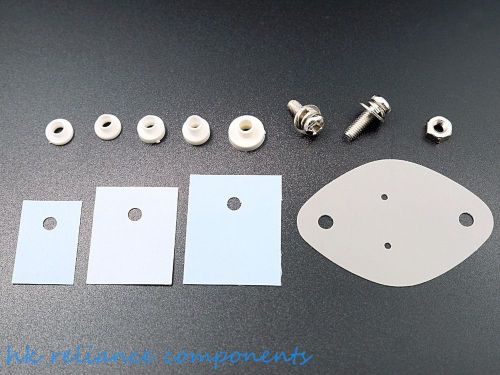 Silicone rubber sheets, bushings, screws &amp; nuts for transistor heat sink kit a2 for sale