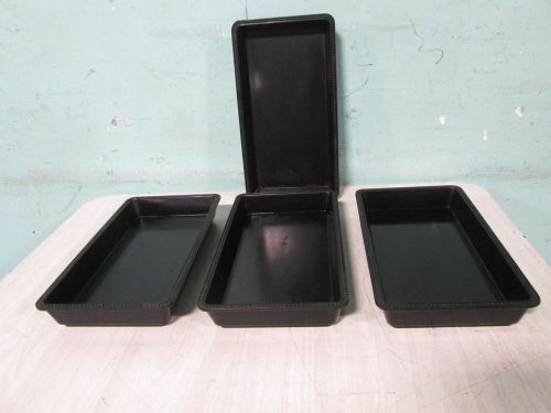 LOT OF 4 &#034;EGS FOODSERVICE&#034; COMMERCIAL BLACK MELAMINE VENETIAN MERCHANDISING BOWL