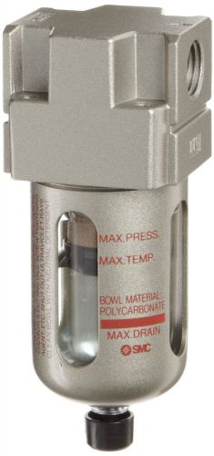 Smc af40-n03-z compressed air filter, removes particulate, polycarbonate bowl wi for sale