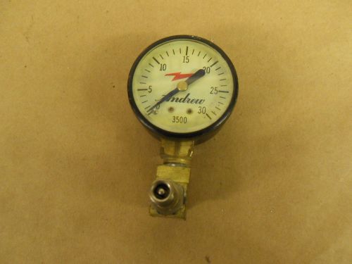 Andrew Antenna Waveguide Pressure Window Gauge 30 psi psig 1.5 Dia, 1/8 NPT 3500