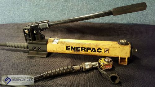 Enerpac p-392 2 speed hydraulic hand foot pump + rsm50 5 ton flat cylinder 77840 for sale