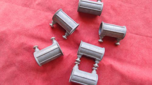 Lot of 6 1/2&#034; emt conduit coupler coupling; set screw for sale