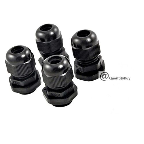 Lot of 10 Pcs Black Plastic Waterproof Connectors PG7 3.5-6mm Cable Glands