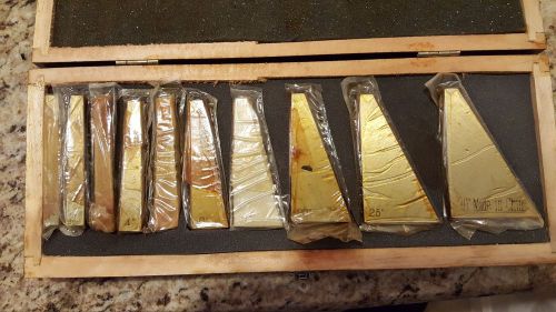 Vintage 10 PC Angle Block Set 1 - 30 Degree Blocks In Wooden Case