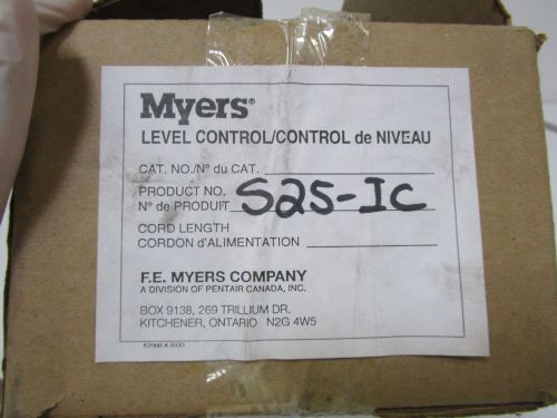 MYERS LEVEL CONTROL S25-IC *NEW IN BOX*