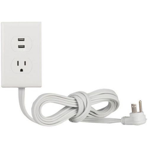 Rca PWA2USB6 Power Strip 2 USB Ports/1 AC Outlet 5&#039; Cord