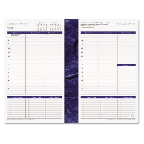 FranklinCovey - Monticello Dated Weekly/Monthly Planner Refill, 5-1/2 x 8-1/2, 2