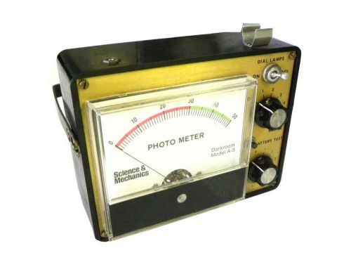 SCIENCE &amp; MECHANICS A-3 DARKROOM PHOTO METER