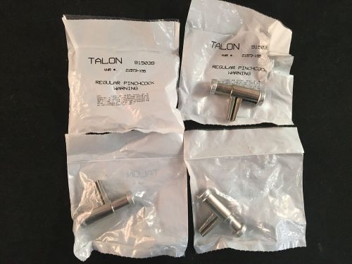 Lot of 4 VWR 21573-155 Talon 915039 Regular Pinchcock Warning NEW!