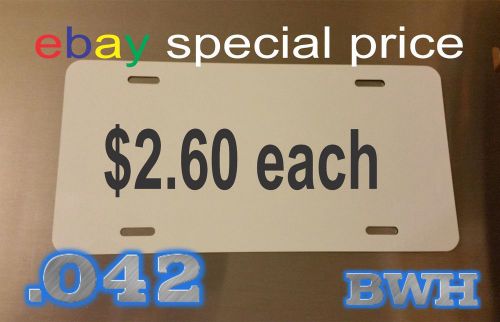 .042 White Aluminum Dye Sublimation LICENSE PLATES 6&#034; X12&#034; - Lot of 50PCs