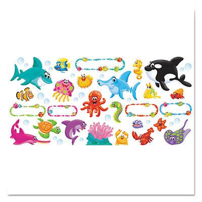 Bulletin Board Set, Sea Buddies, 18 1/4 x 31, 47 Pieces/Kit, Sold as 1 Kit