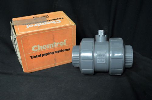 NIBCO CHEMTROL TRU-BLOC TRUE UNION BALL VALVE ~ SIZE 2&#034; ~ PVC ~ SOCKET