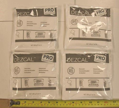 4 packets Dezcal Urnex descaler, each 7 oz. for 1 price - 28 oz. total