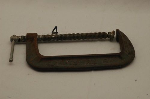 VINTAGE USA CRAFTSMAN 8&#034; C-CLAMP #66728 VISE TOOL WOODWORKING SHOP CARPENTER &#034;2&#034;