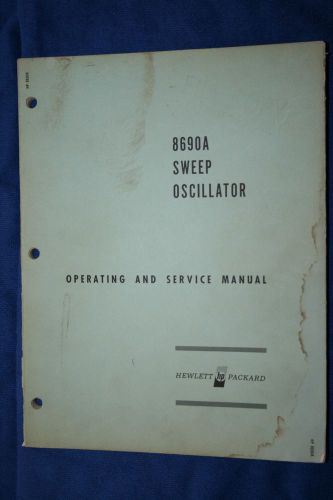 HEWLETT PACKARD 8690A SWEEP OSCILLATOR OPERATING AND SERVICE MANUAL