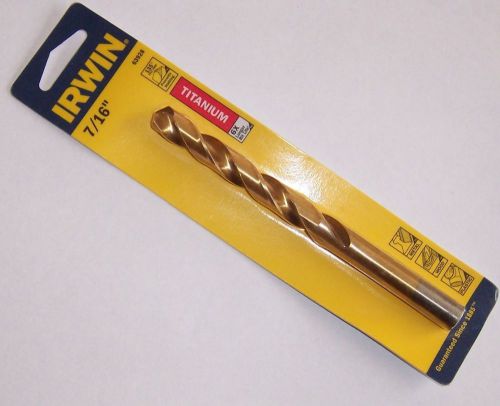 Irwin 63928 7/16 titanium nitride coated hss drill bit for sale