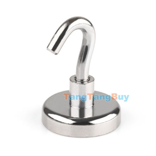 2pcs neodymium hook neodymium magnets 32mm hold 60lbs magnetic refrigerator hook for sale