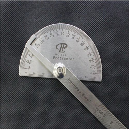 Economic stainless steel round rotary protractor angle ruler measuring tool for sale