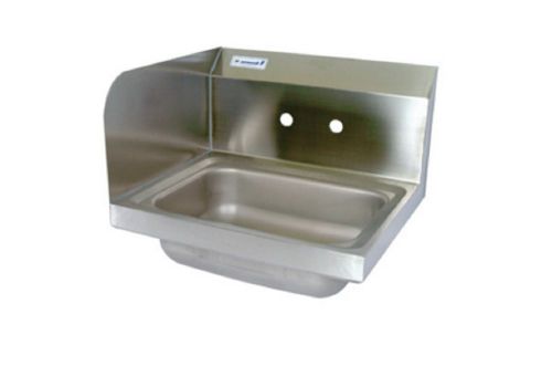 14&#034; x 10&#034; Stainless Steel Hand Sink, 4&#034; w/ Left Side Splash  BBKHS-W-1410-LS