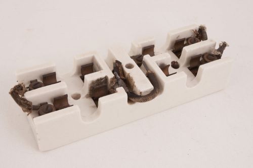 Porcelain Fuse Block Vintage Electrical House C.F.W. MFG 30AMP 250V