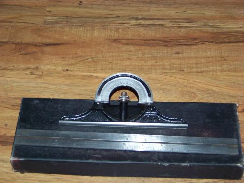 Starrett 12&#034; Bevel Protractor 490 With Rule 4RGRAD