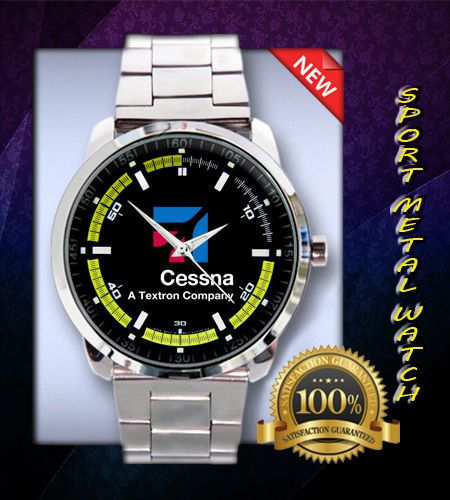 Cessna A Textron Company New Logo On Sport Metal Watch