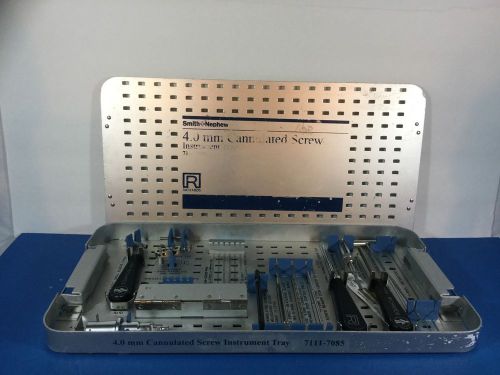 Smith &amp; Nephew 4.0mm Cannulated Screw Instrument Tray Ref 7111-7085