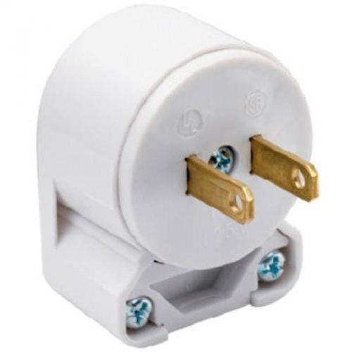 2 pole 2 wire 8 position angle plug, nema 1-15p, 15-amp, 125-volt, white for sale