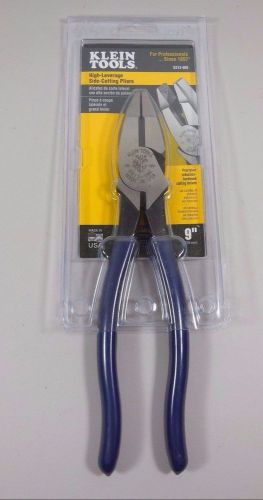 KLEIN TOOLS D213-9NE HIGH LEVERAGE SIDE CUTTING PLIERS MADE IN USA NIB