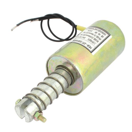 DC 12V 10mm 55Kg Solenoid Electromagnet w Silver Tone Spring Plunger MQ8-Z57